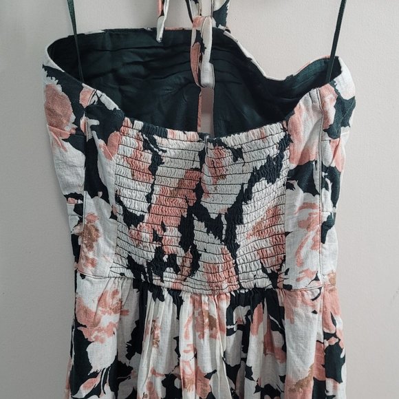 XS Abercrombie & Fitch Knotted Halter Floral Maxi Dress - Picture 5 of 12